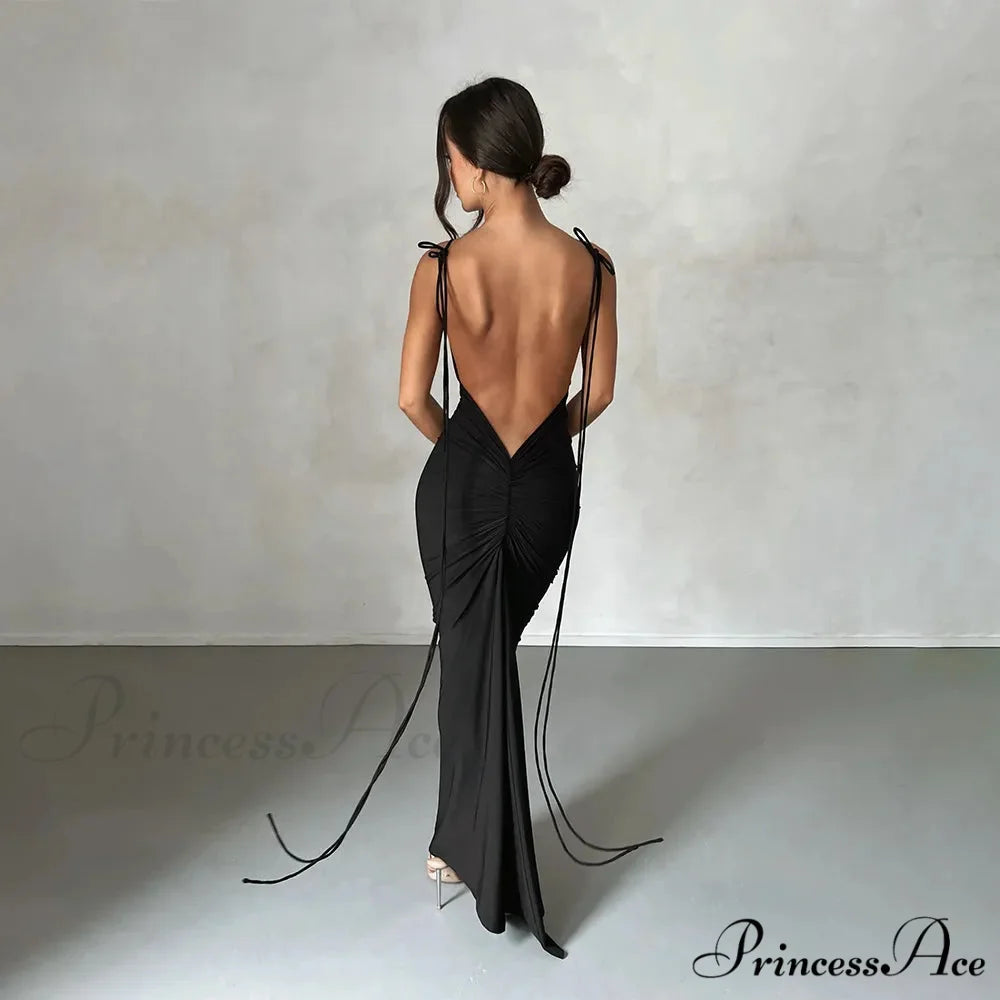 ELERY Elegant MAXI DRESS Black / XS