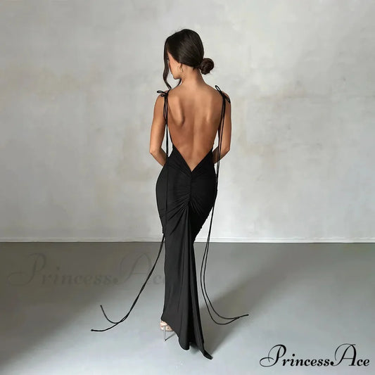 ELERY Elegant MAXI DRESS Black / XS
