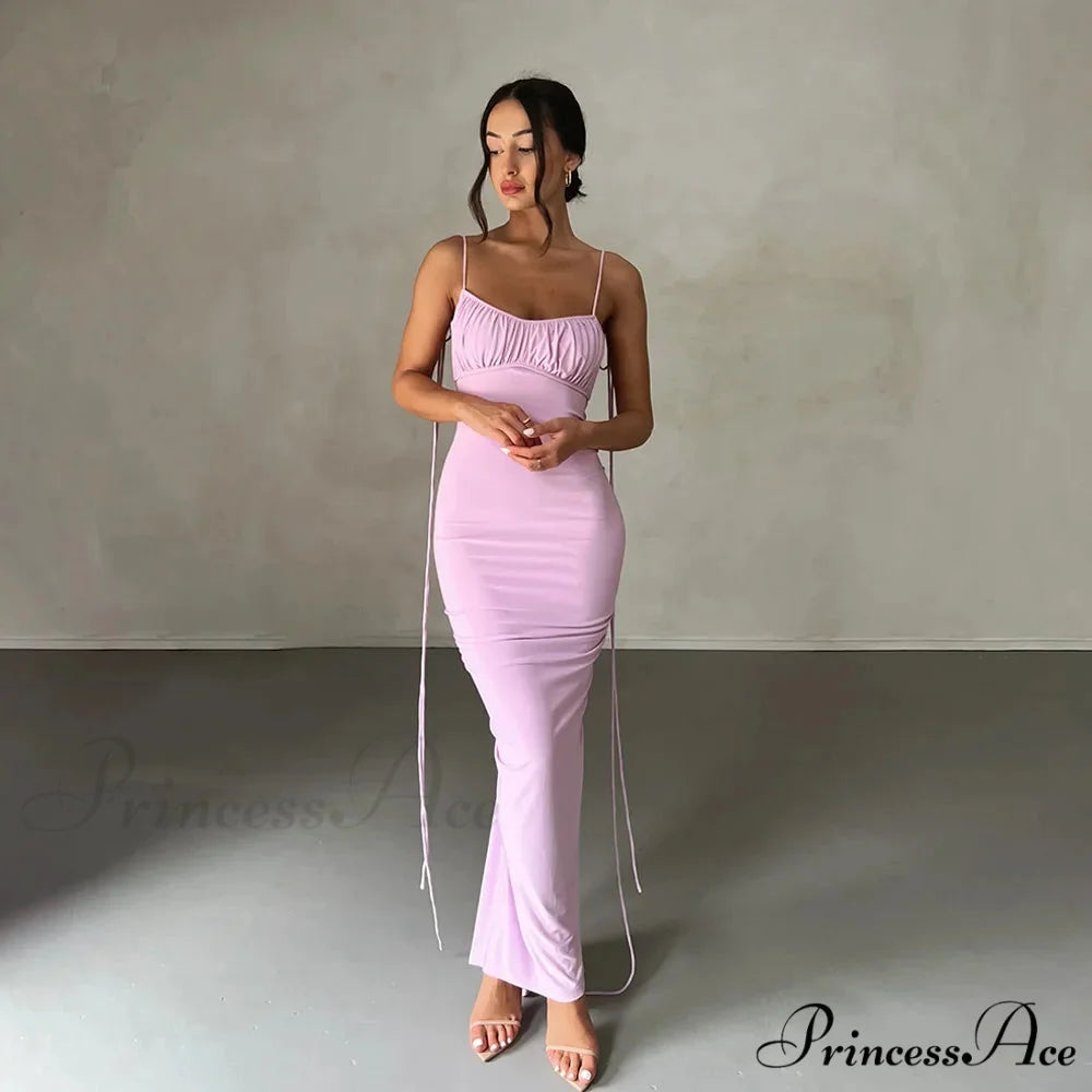 ELERY Elegant MAXI DRESS Violet / XS