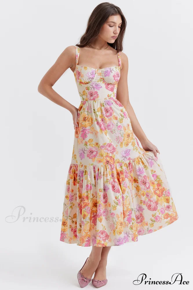 Elia Floral Stylish Midi Sundress