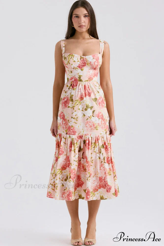 Elia Floral Stylish Midi Sundress