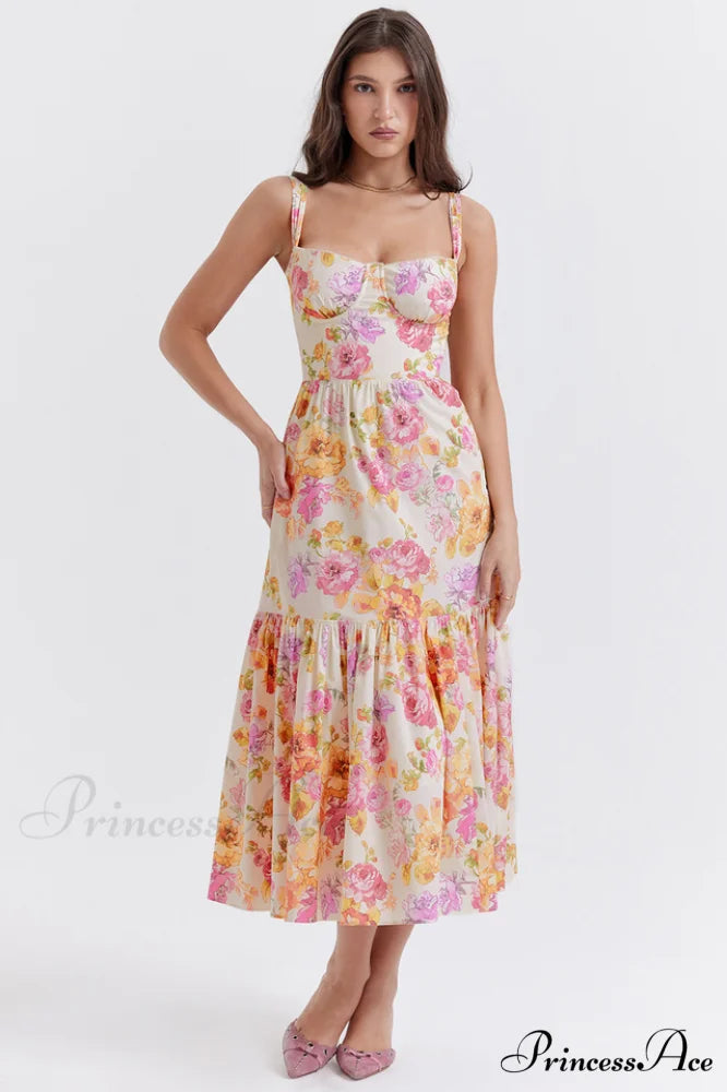 Elia Floral Stylish Midi Sundress