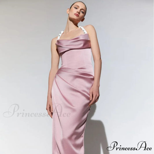 Ella Cowl Stylish Neck Satin Dress