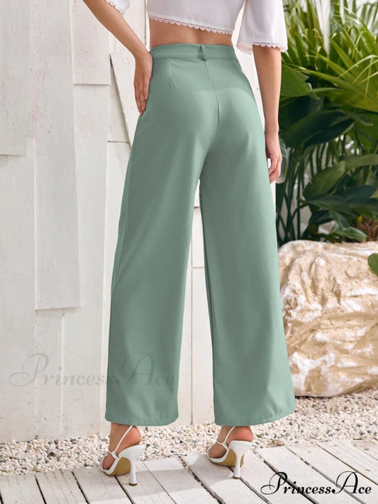 ely Solid Wide Leg Pants