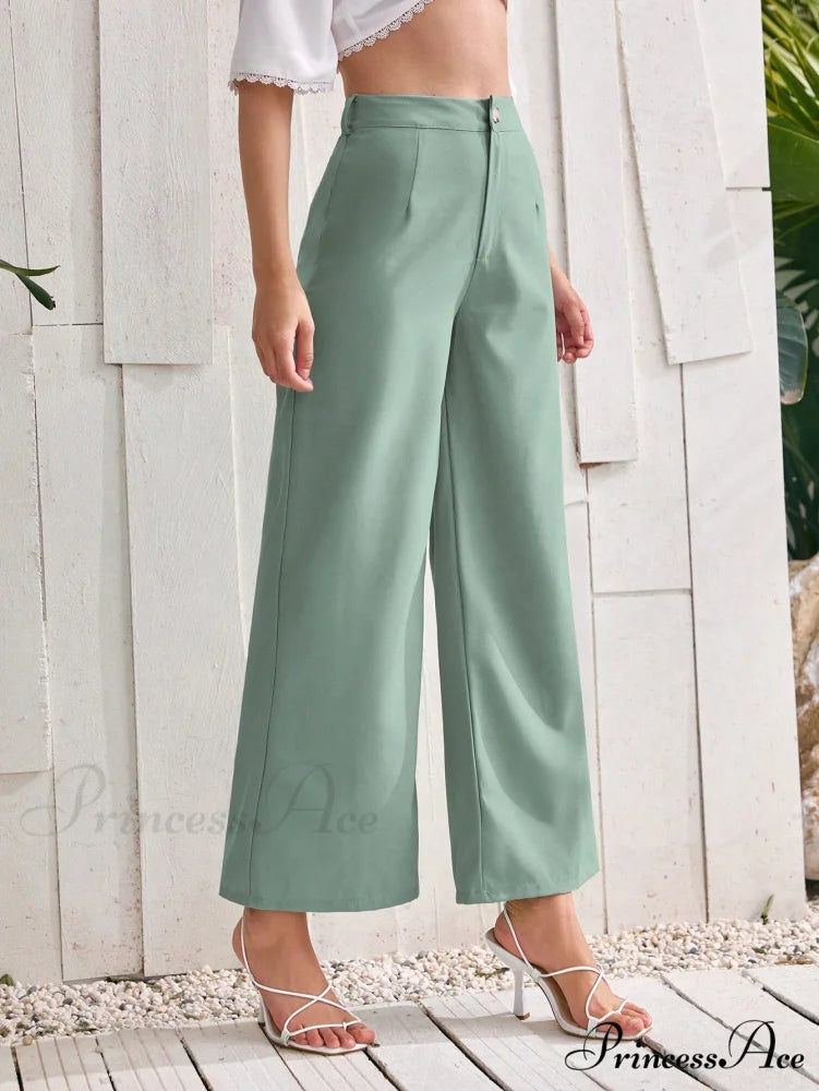 ely Solid Wide Leg Pants
