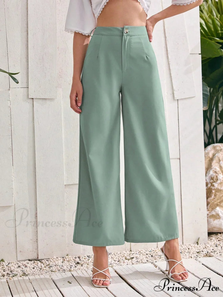 ely Solid Wide Leg Pants