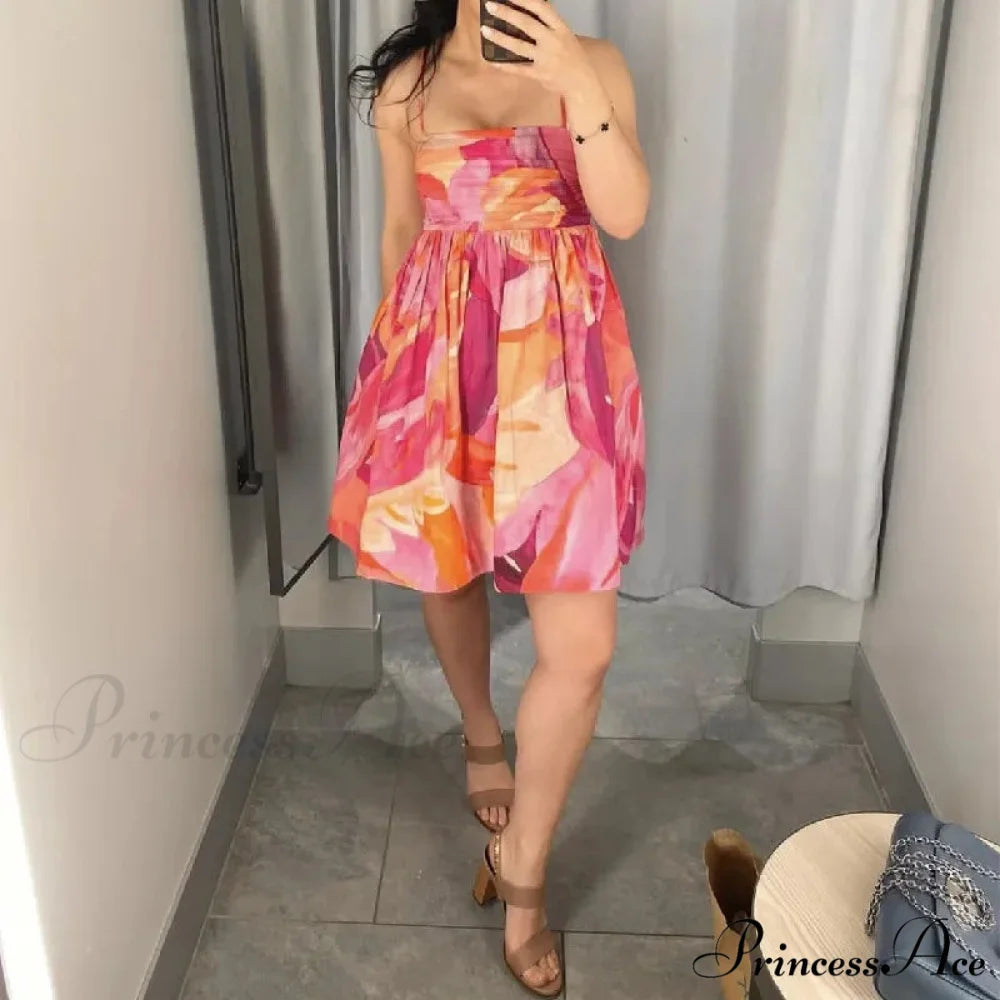 EMA Elegant MINI DRESS M / Print
