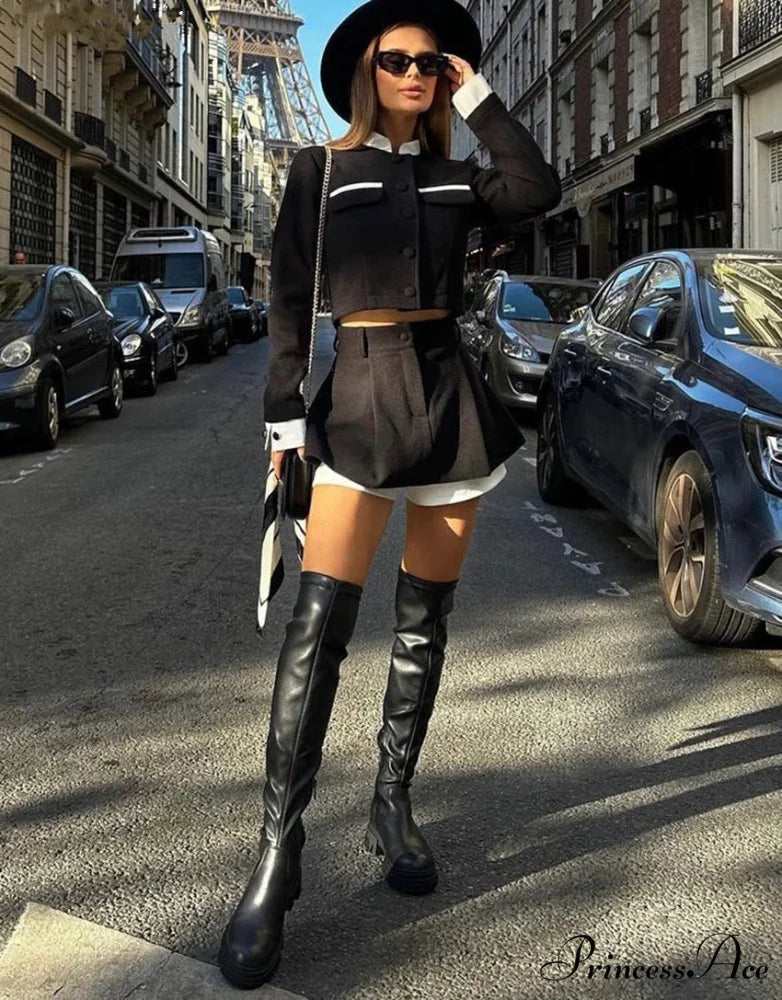 EMBERI TWO Stylish PIECE SET Black / M