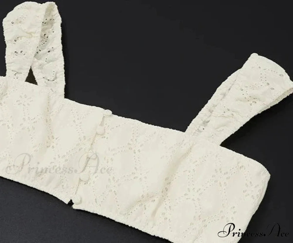 Embroidered Print Bralette Charming And Maxi Skirt Set