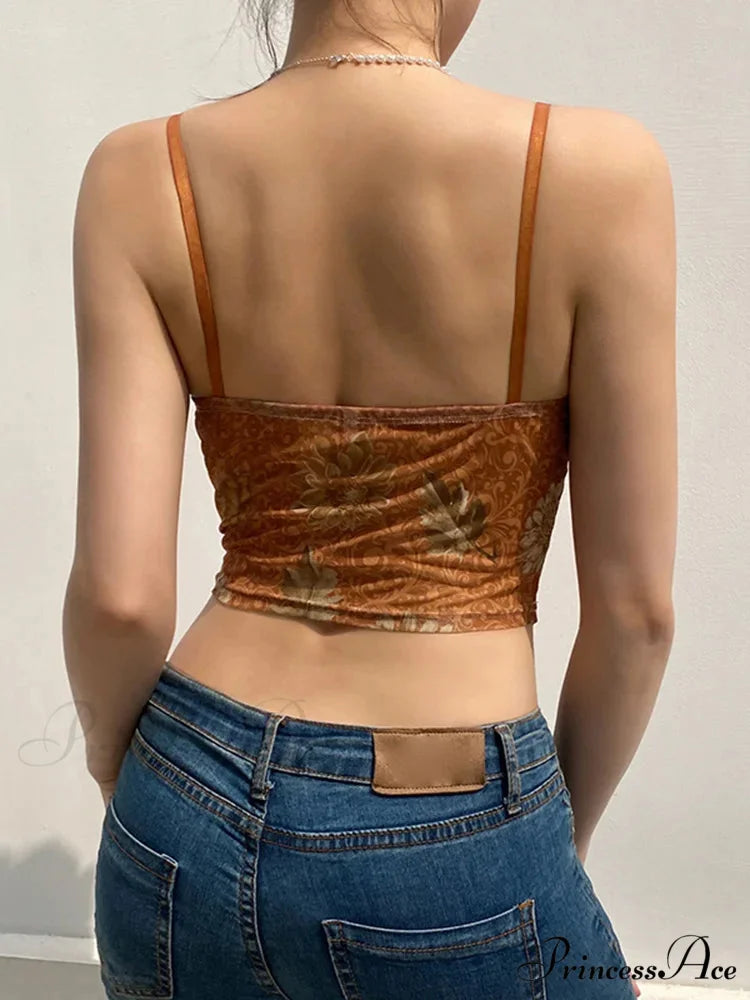 Embroidered Ruffle Bustier Short Top croptop-250223