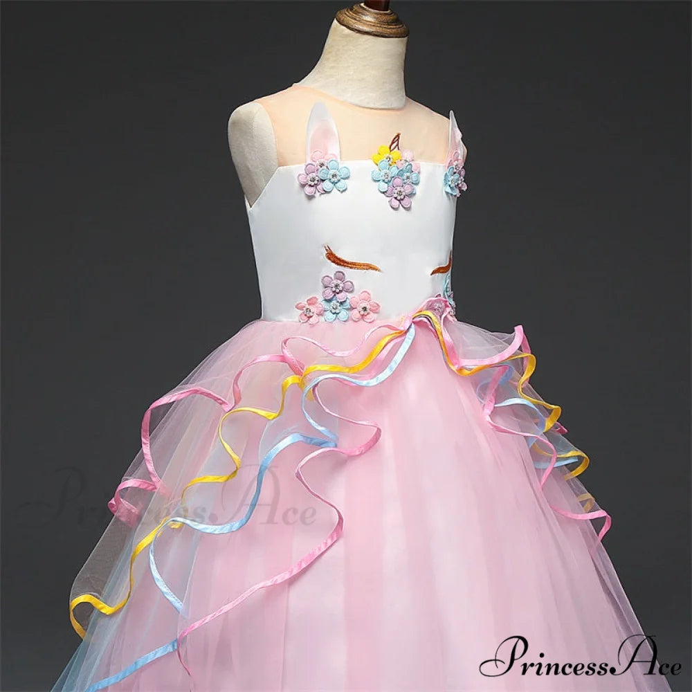 Embroidery Gown 6-14 Lace Wedding Flower Teen Party Girls Birthday Formal For Christmas Clothes Red Kids Dresses Gown