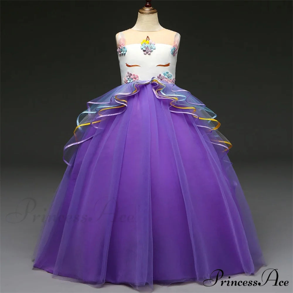 Embroidery Gown 6-14 Lace Wedding Flower Teen Party Girls Birthday Formal For Christmas Clothes Red Kids Dresses Gown