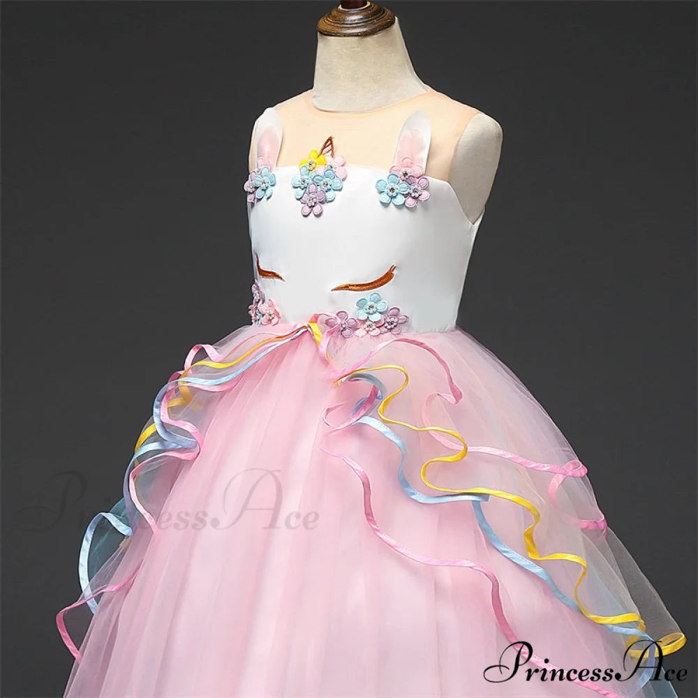 Embroidery Gown 6-14 Lace Wedding Flower Teen Party Girls Birthday Formal For Christmas Clothes Red Kids Dresses Gown