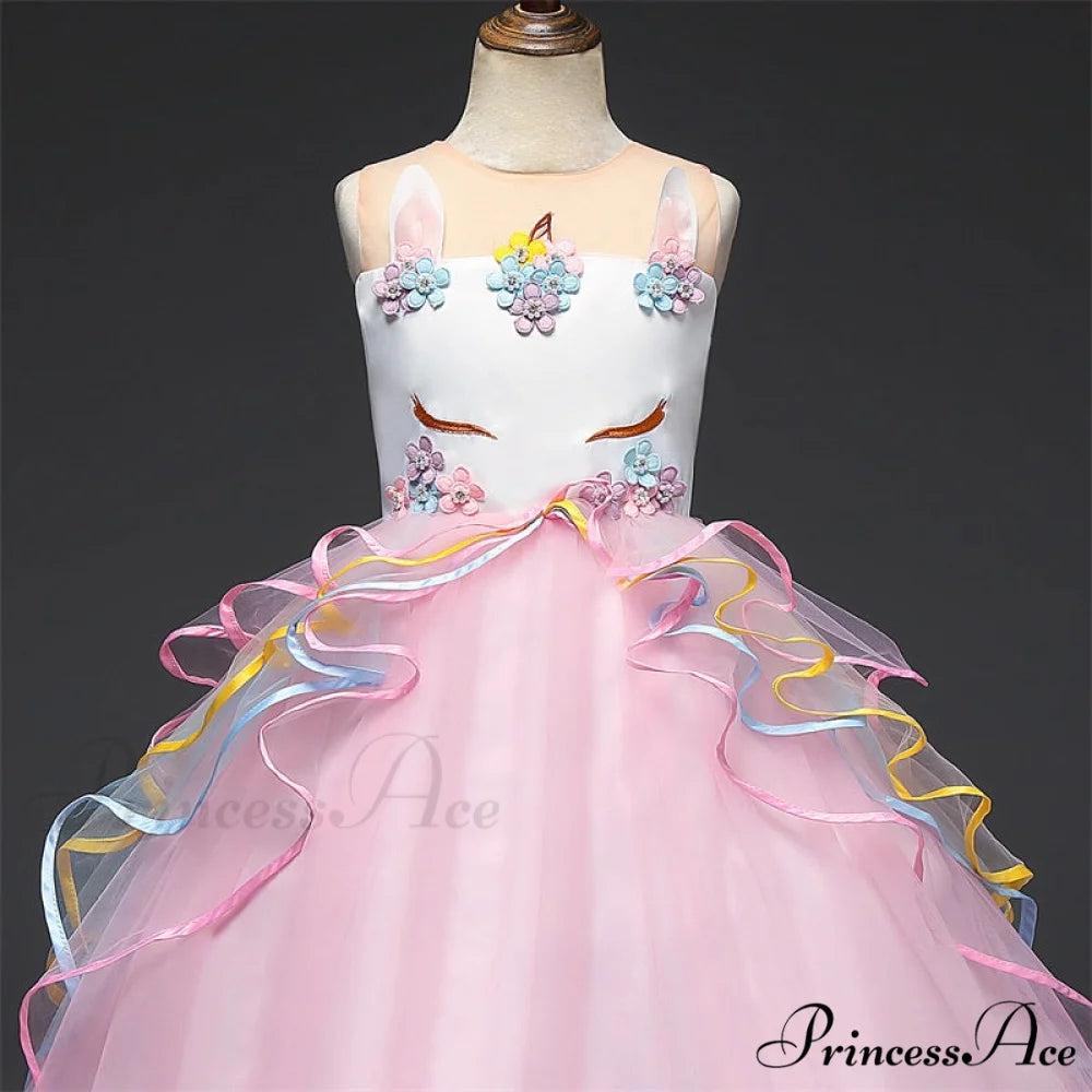 Embroidery Gown 6-14 Lace Wedding Flower Teen Party Girls Birthday Formal For Christmas Clothes Red Kids Dresses Gown