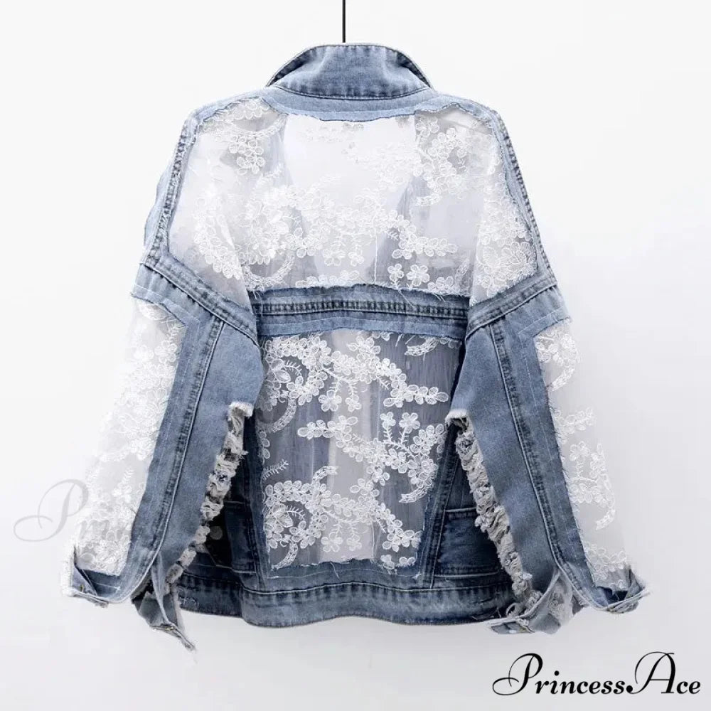 Embroidery Patchwork Stylish Denim Jacket