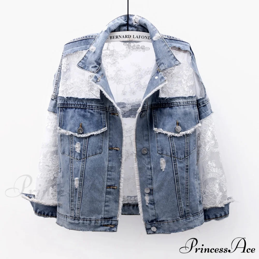Embroidery Patchwork Stylish Denim Jacket