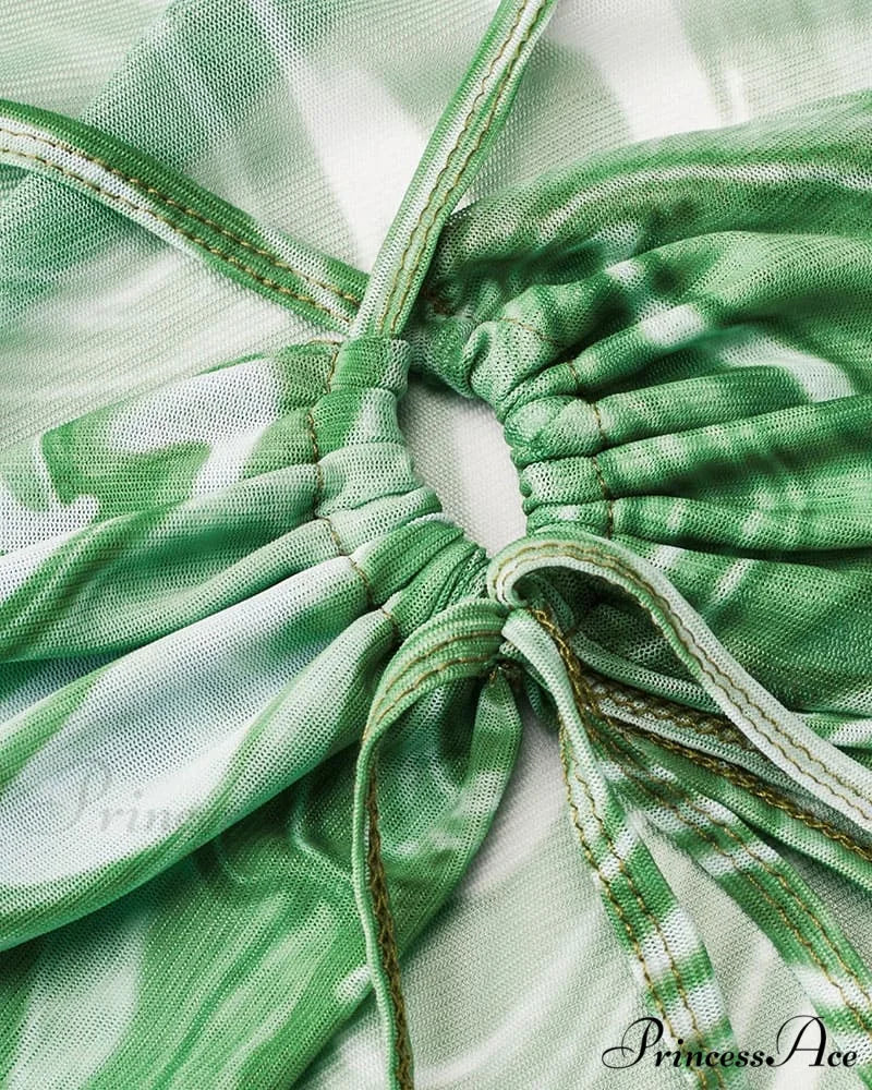 Emerald Envy Stylish Halter Dress