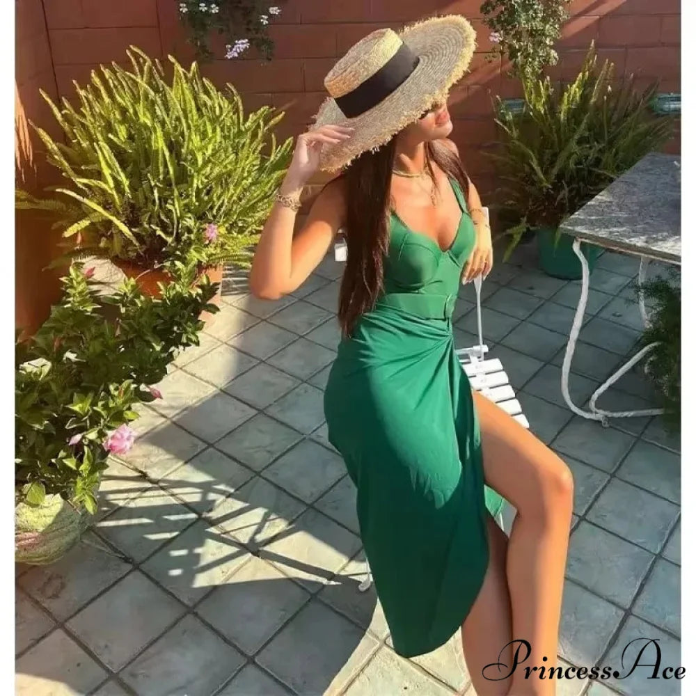 Emerald Single Strap Bathing Suit Full Piece onepiece-250223