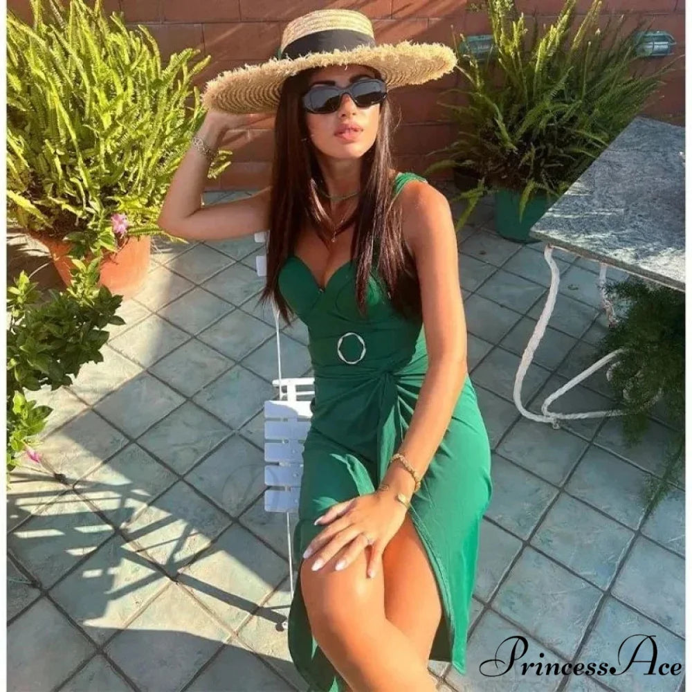 Emerald Single Strap Bathing Suit Full Piece onepiece-250223