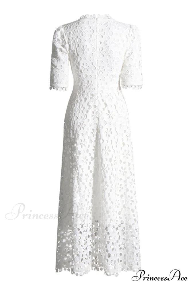 Emily in Paris Charming White Maxi Dress