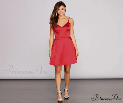 Emme Satin Stylish Party Dress