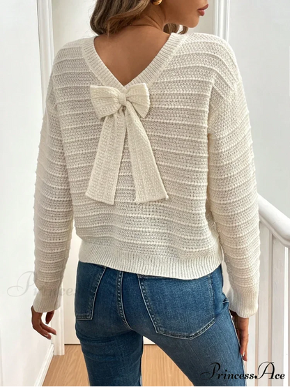 Empty Arch Striped Extended Sleeve Jumper swraters-241228