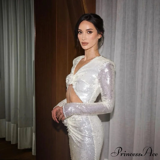 Empty Out Sparkling Low-Cut Maxi Prom Dress promdress-250223