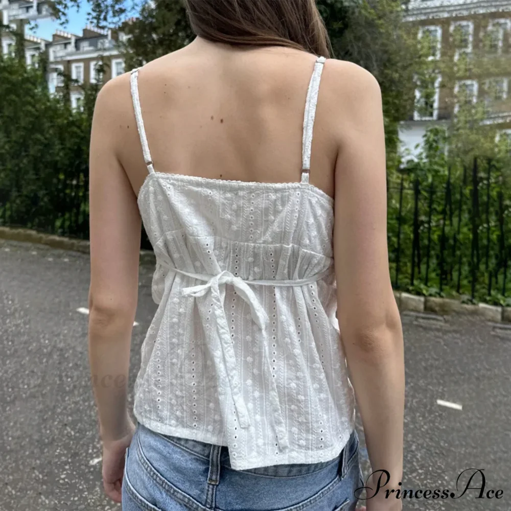 Enchanting Flower Hollow Crop Top croptop-250223