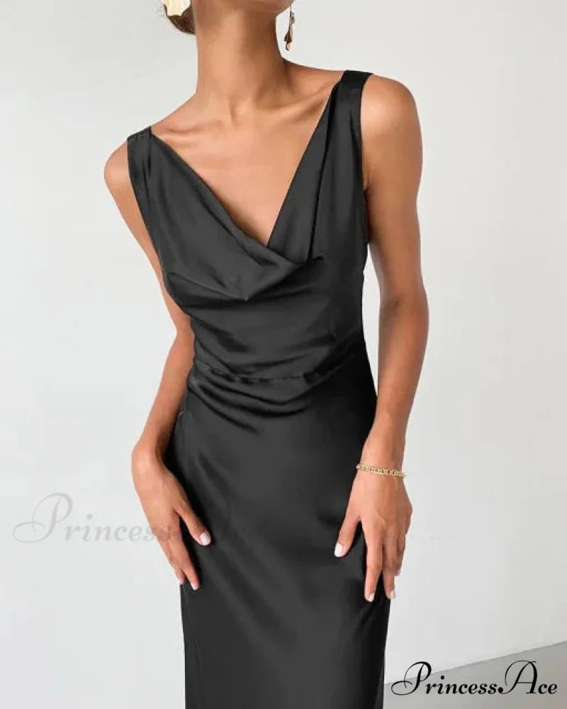 ENELA SATIN Stylish MAXI DRESS