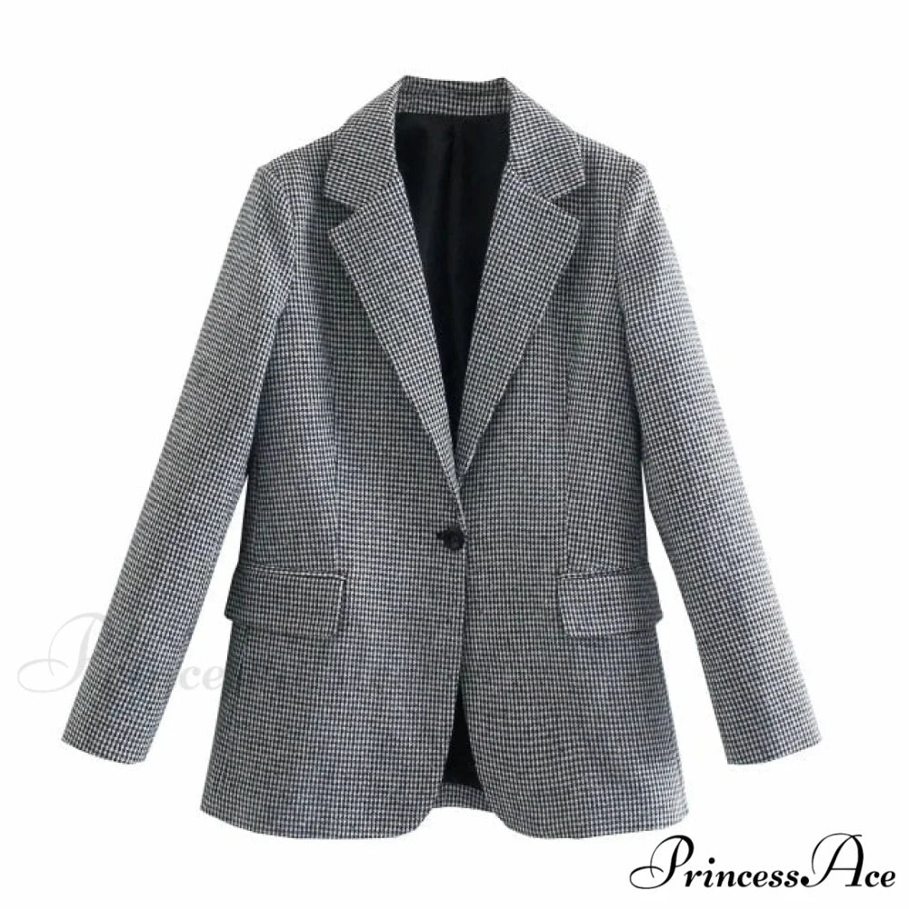 England Style Office Lady Vintage Blazer Blazer / L