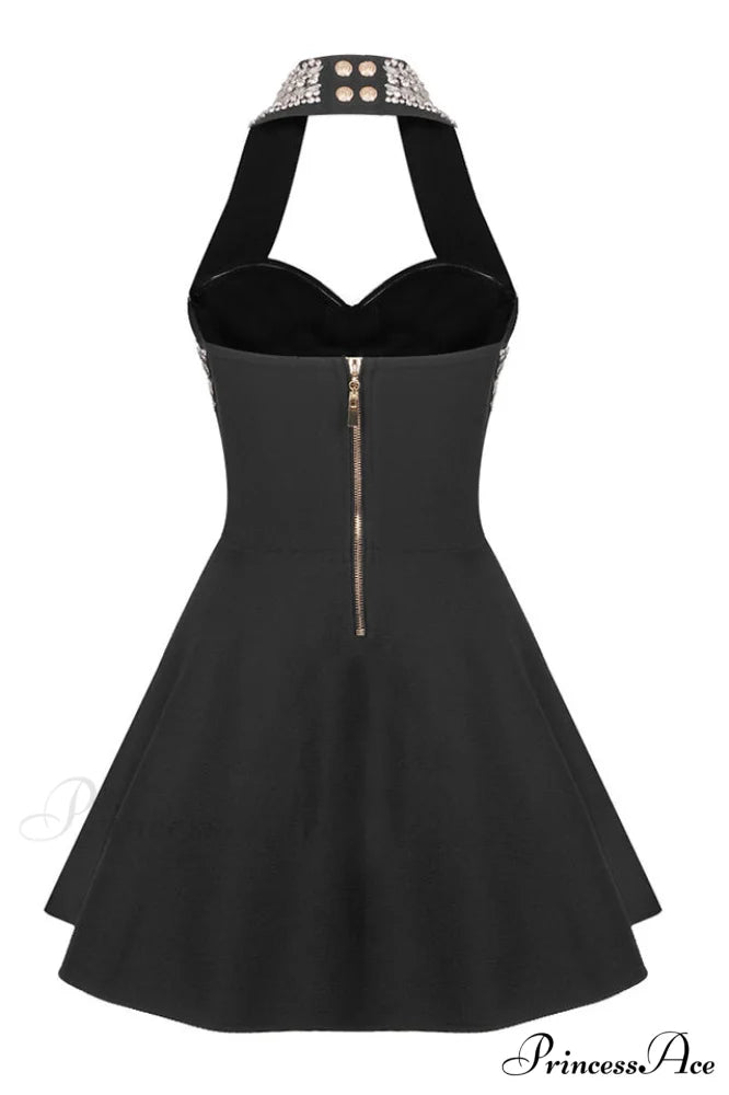 Enya Knit Stylish Backless Mini Dress
