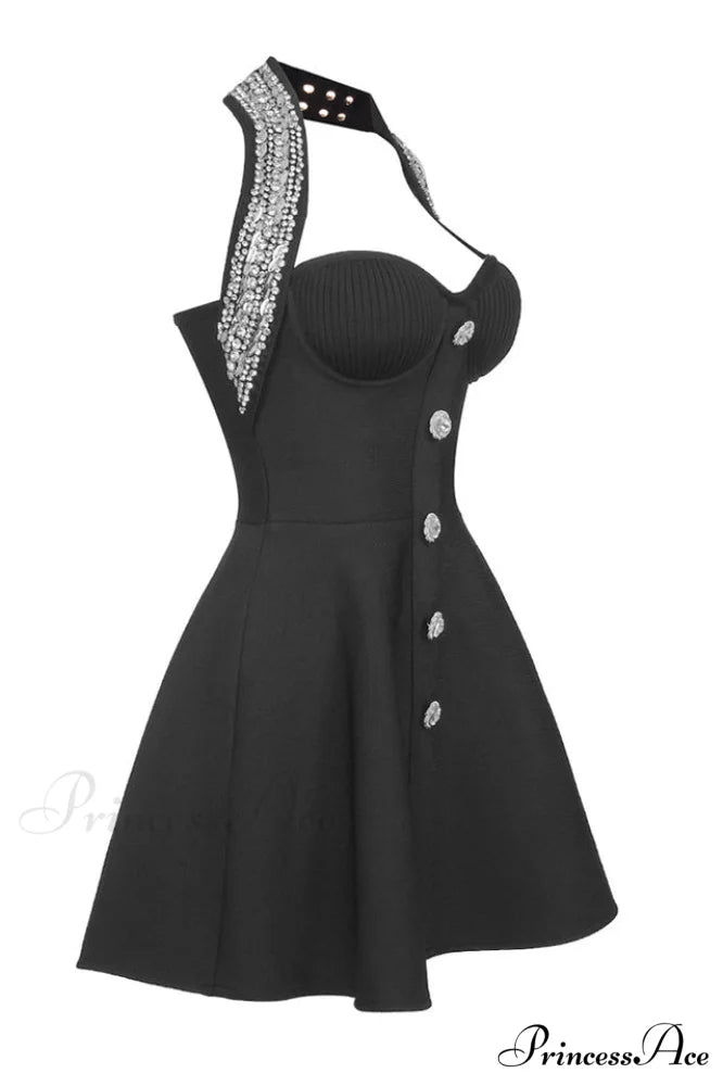 Enya Knit Stylish Backless Mini Dress