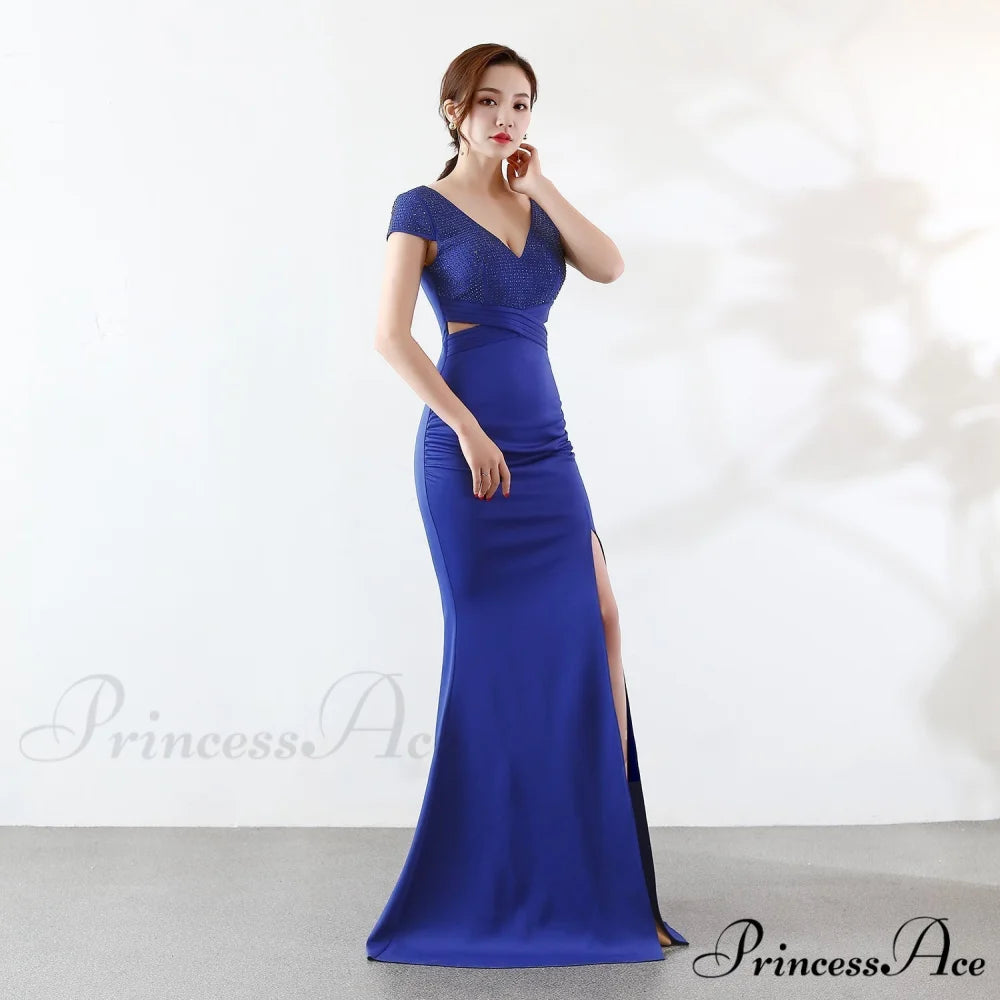 Eremi slim fit Charming long fishtail dress