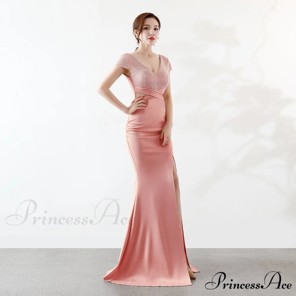 Eremi slim fit Charming long fishtail dress