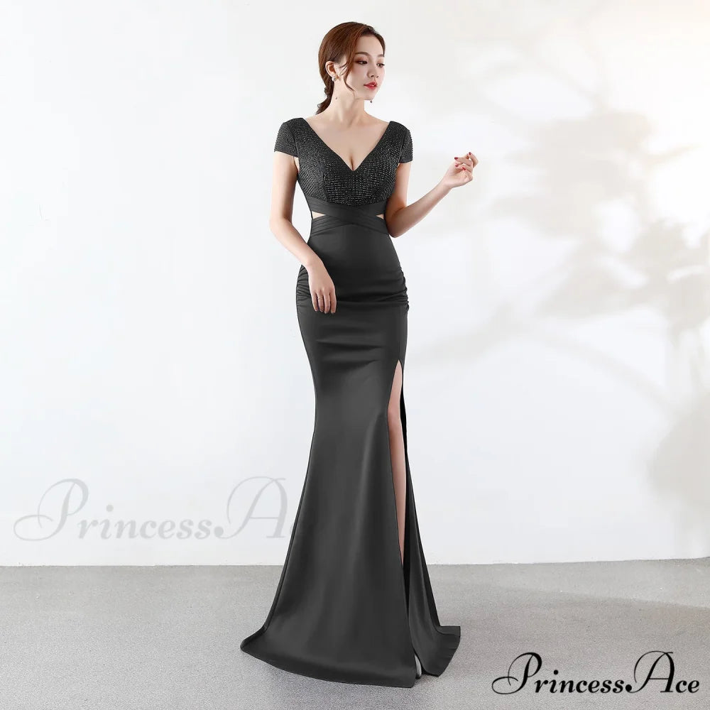 Eremi slim fit Charming long fishtail dress