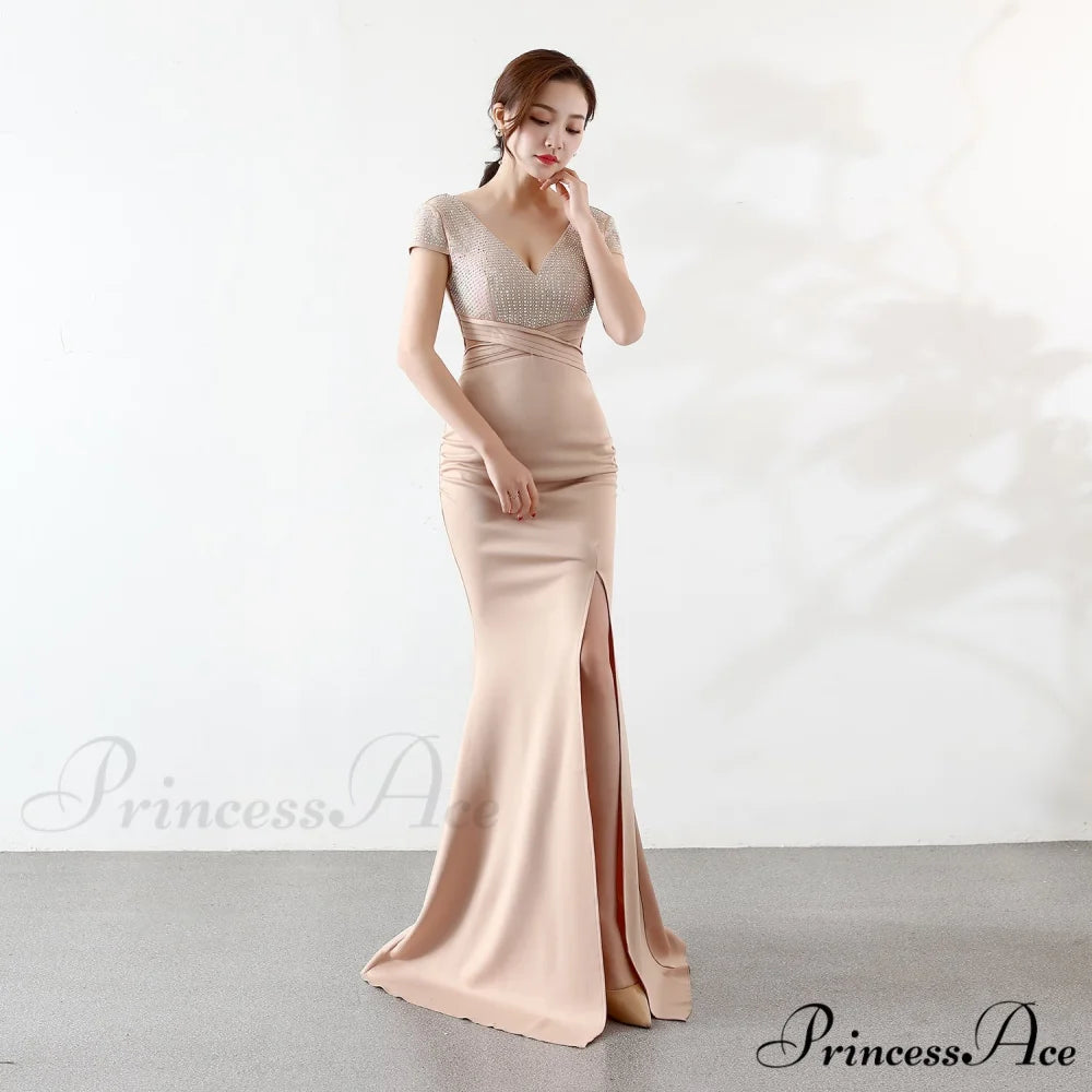 Eremi slim fit Charming long fishtail dress