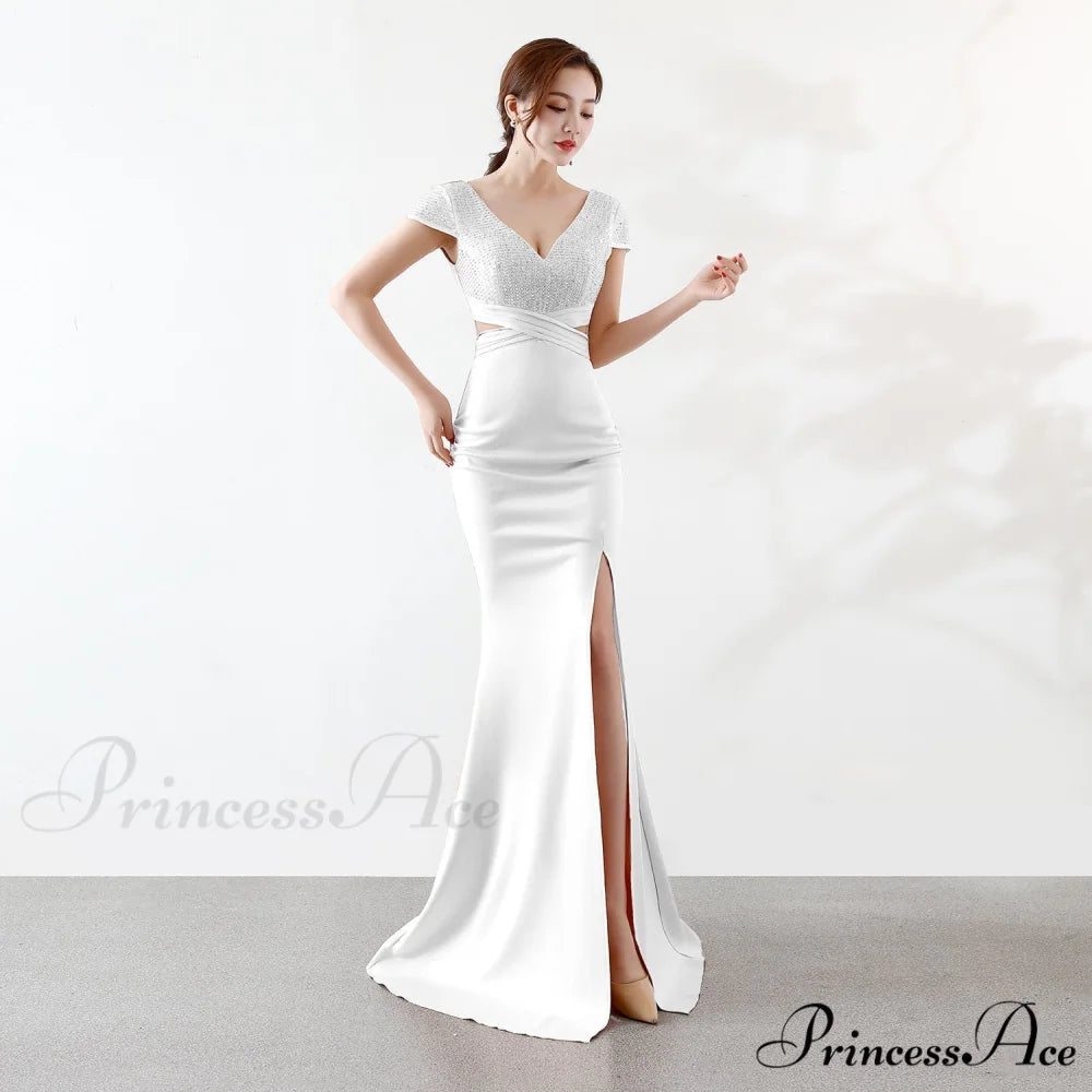 Eremi slim fit Charming long fishtail dress