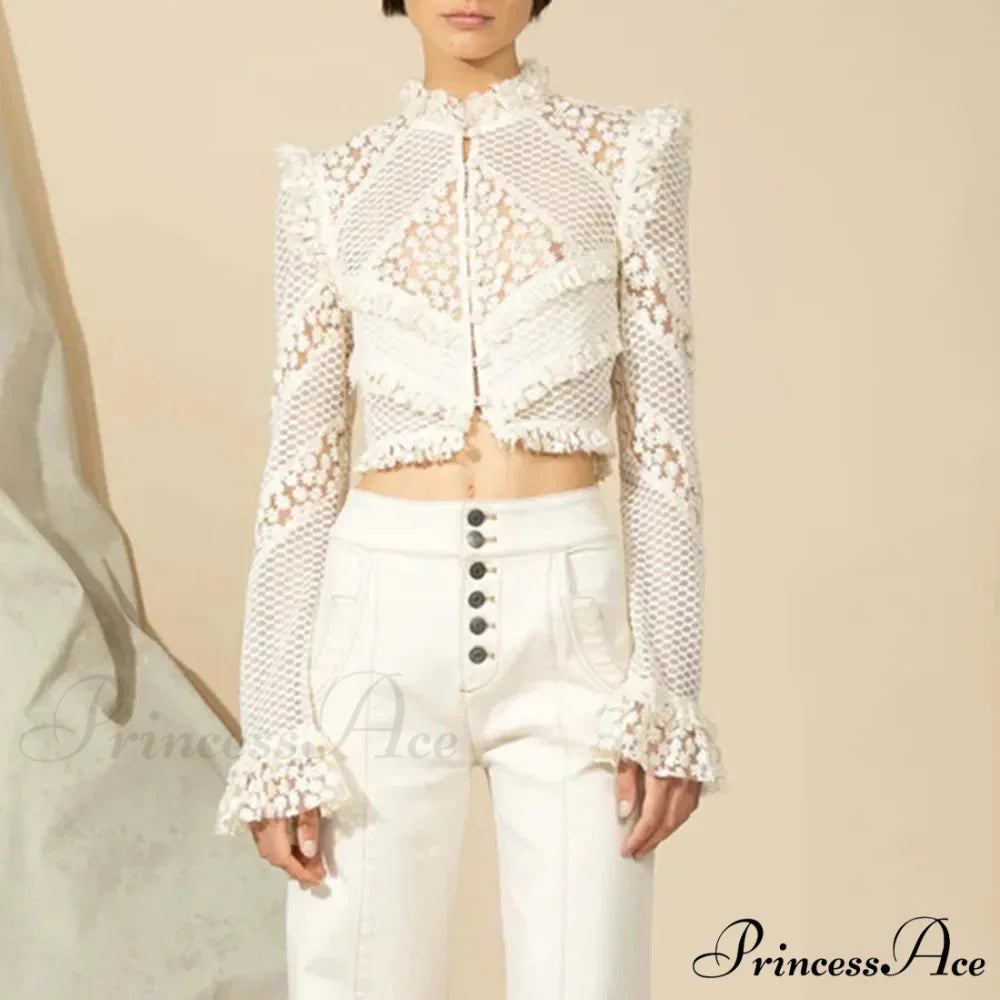 ERIKA Elegant BLOUSE White / S