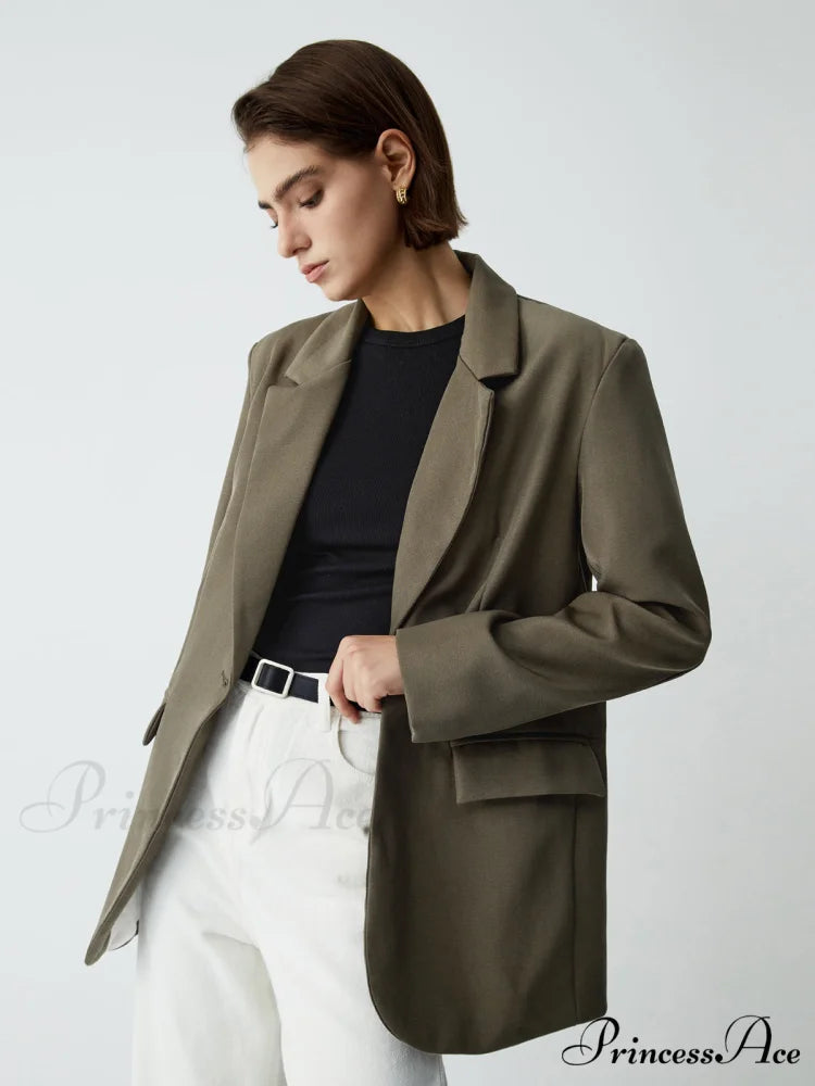 Essential Charming Structured Blazer Khaki / XS