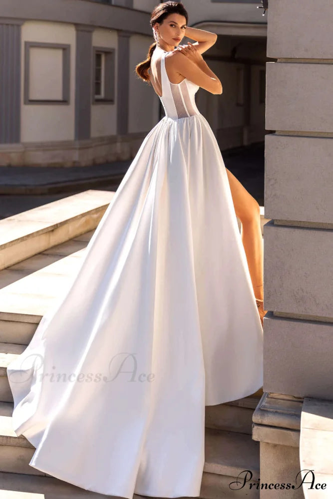 Eternity Satin Graceful A-Line Wedding Dress