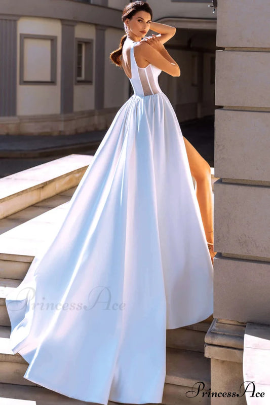 Eternity Satin Graceful A-Line Wedding Dress