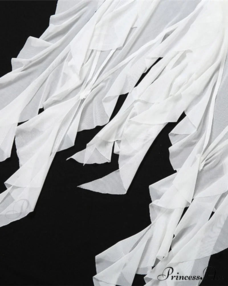 Ethereal Ruffle Stylish Tie Cover Up