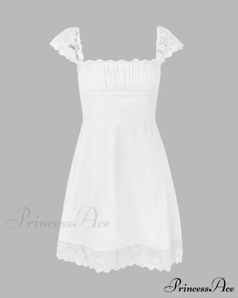 Euboea Sweetheart Stylish Mini Dress White / XS