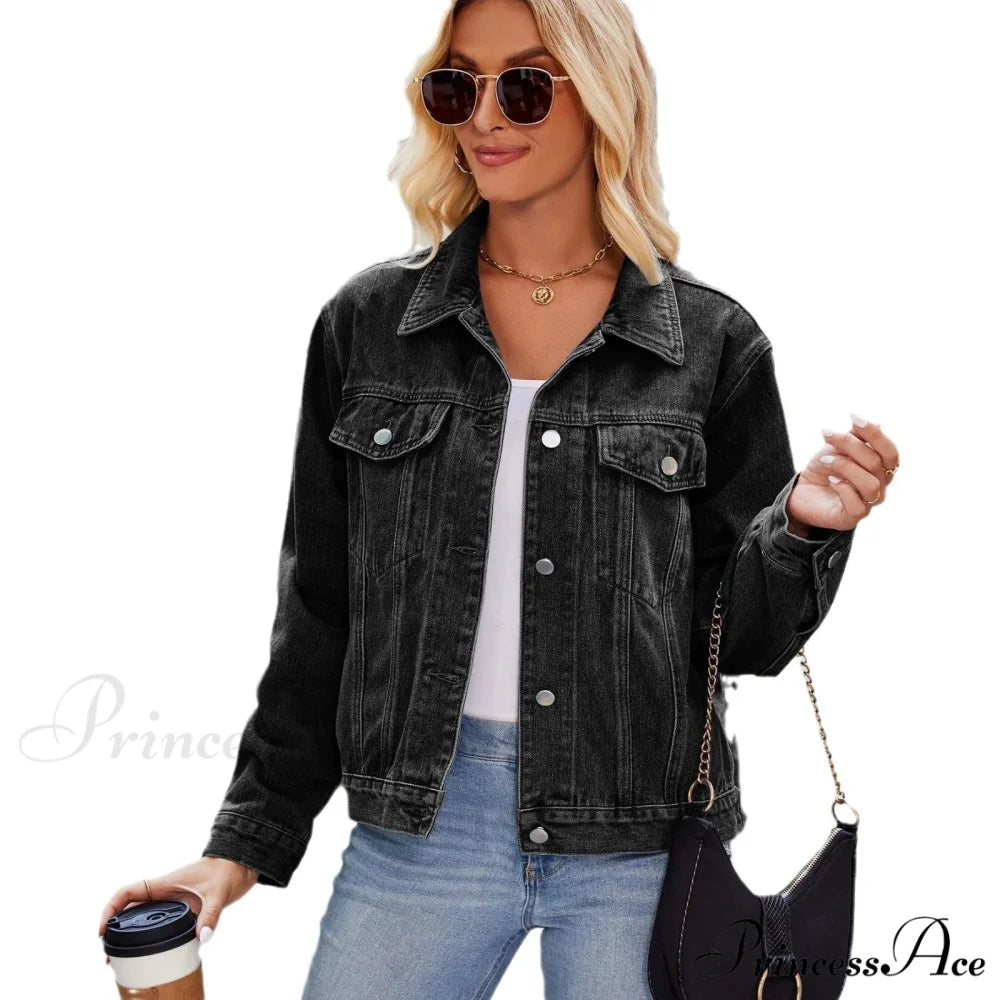 European American Slim-fit Retro Washed Short Denim Jacket