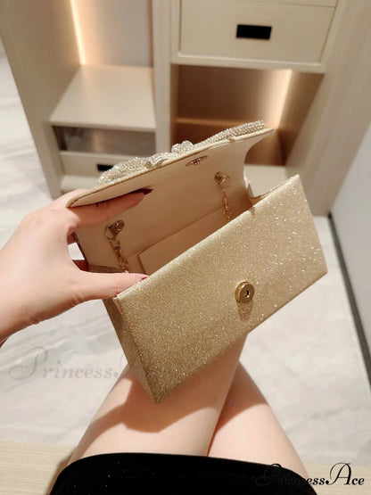 European American Sparkling Bow Link Purse clutchbag-250126