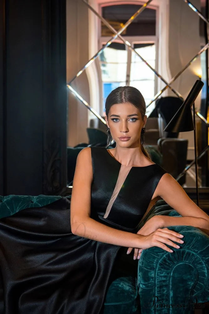 Evening Spotlight Satin Trendy Sleeveless Midi Dress