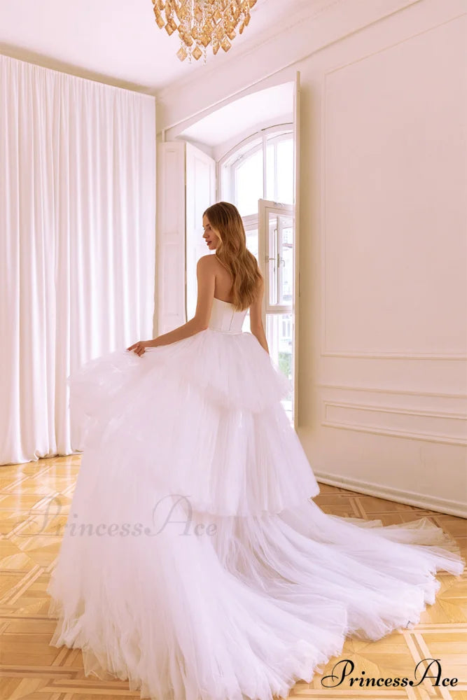 Everlasting Affection Strapless Trendy Satin Wedding Dress