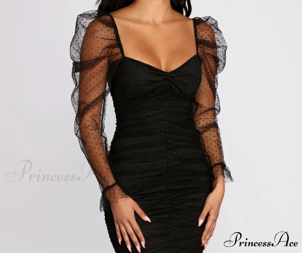 Everyone’s Sweetheart Puff Charming Sleeve Mini Dress