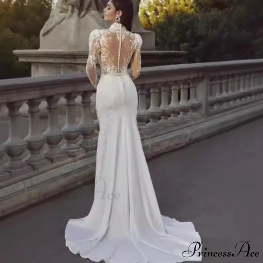 Extended Sleeve French Royalty Wedding Gown weddingdress-250223
