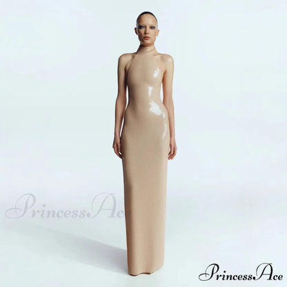 Extended-Sleeve Sparkling Split Maxi Prom Dress promdress-250223